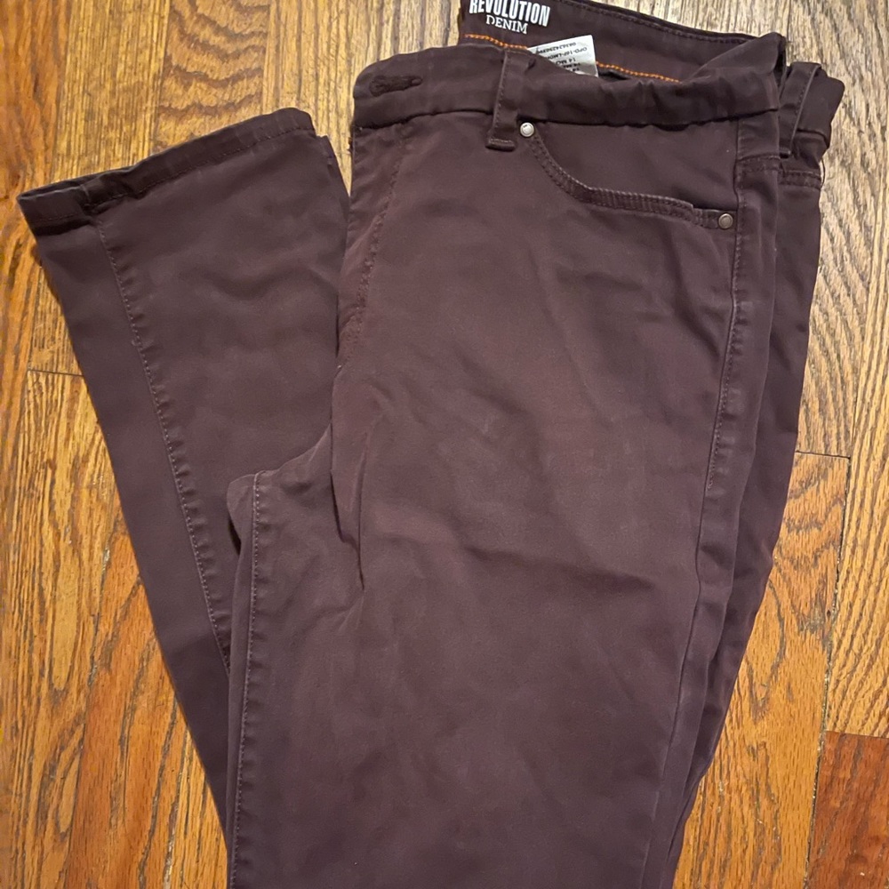 Colored straight leg jeans